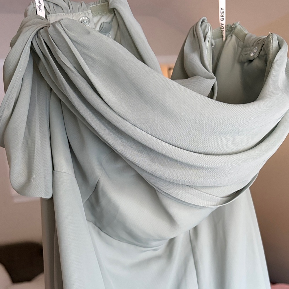 Birdy Grey Soft Blue Draped Dress